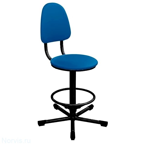 Кресло винтовое КР03 (обивка цвет синий) каркас черный
