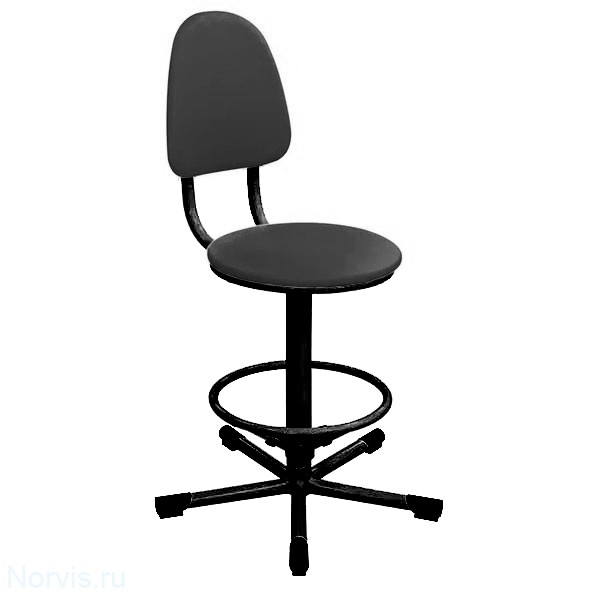 Кресло винтовое КР03 (обивка цвет черный) каркас черный