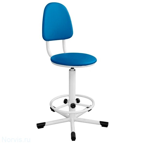 Кресло на винтовой опоре КР02 (обивка цвет синий)