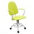 Кресло КР14 на винтовой опоре с подлокотниками (обивка цвет светло-зеленый)