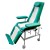 Кресло-кушетка на колесах К03 с подставкой для ног (цвет обивки зеленый / вставка белая)
