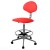 Кресло высокое КР12-В (обивка экокожа, цвет красный)