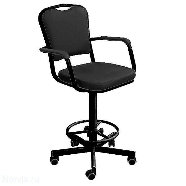 Кресло КР02-1 (обивка цвет черный) каркас черный