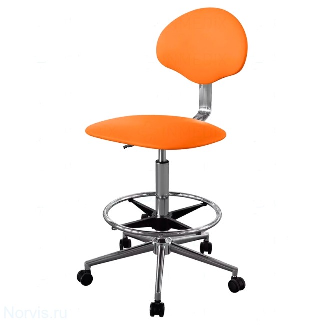 Кресло высокое КР12-В (обивка экокожа, цвет оранжевый)