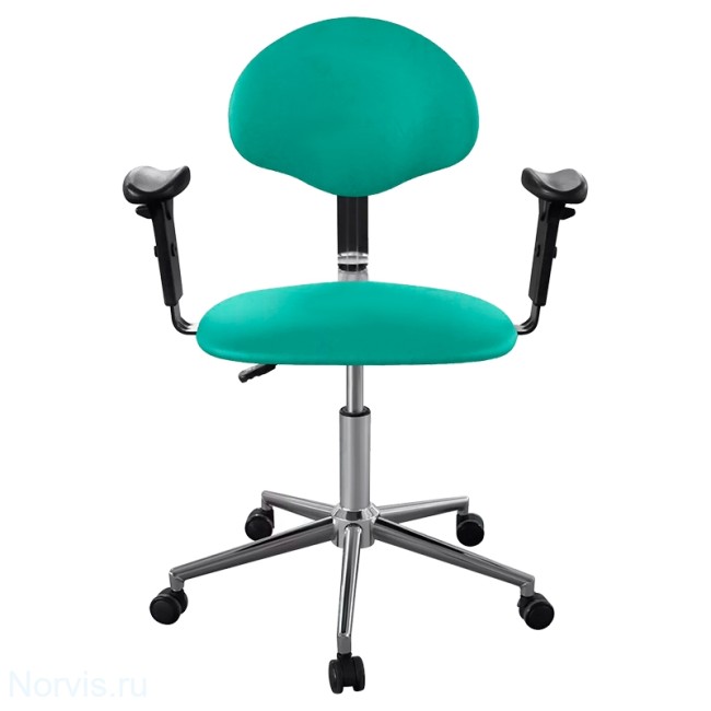 Кресло с подлокотниками КР12/П (обивка экокожа, цвет зеленый)