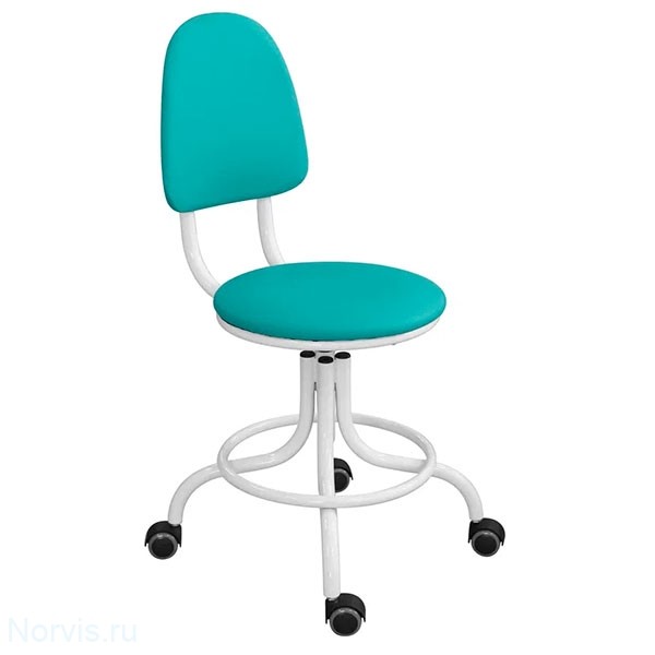 Кресло КР01 на винтовой опоре (обивка цвет зеленый)