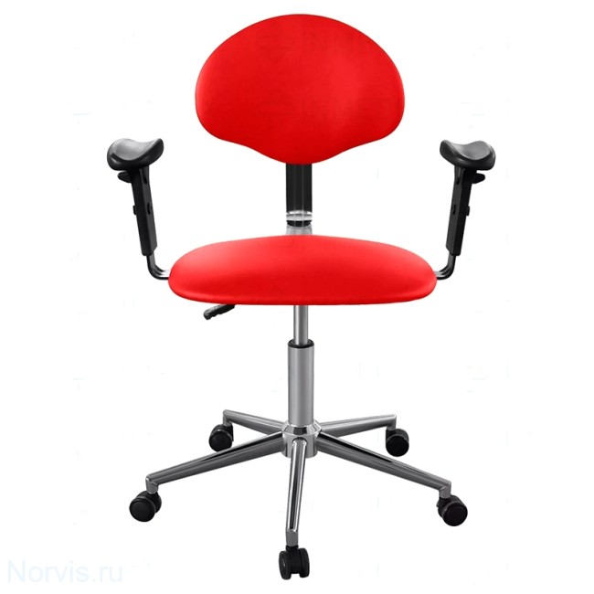 Кресло с подлокотниками КР12/П (обивка экокожа, цвет красный)