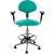 Кресло высокое с подлокотниками КР12-В/П (обивка экокожа, цвет зеленый)