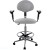 Кресло высокое с подлокотниками КР12-В/П (обивка экокожа, цвет серый)