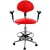 Кресло высокое с подлокотниками КР12-В/П (обивка экокожа, цвет красный) 