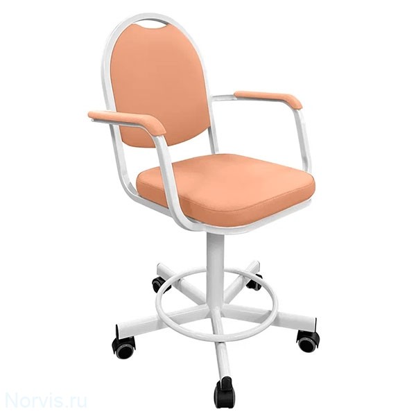Кресло на винтовой опоре с подлокотниками КР15/П (обивка цвет бежевый)