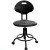 Кресло КР10-1 на винтовой опоре (полиуретан цвет черный) каркас черный