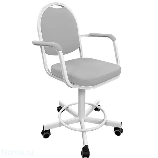 Кресло на винтовой опоре с подлокотниками КР15/П (обивка цвет серый)