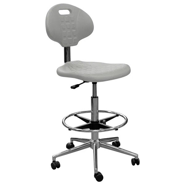 Кресло высокое КР12-В газлифт, опора (полиуретан цвет серый)