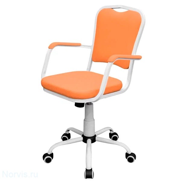 Кресло для медицинских учреждений КР09(1) обивка цвет оранжевый