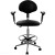 Кресло высокое с подлокотниками КР12-В/П (обивка экокожа, цвет черный)